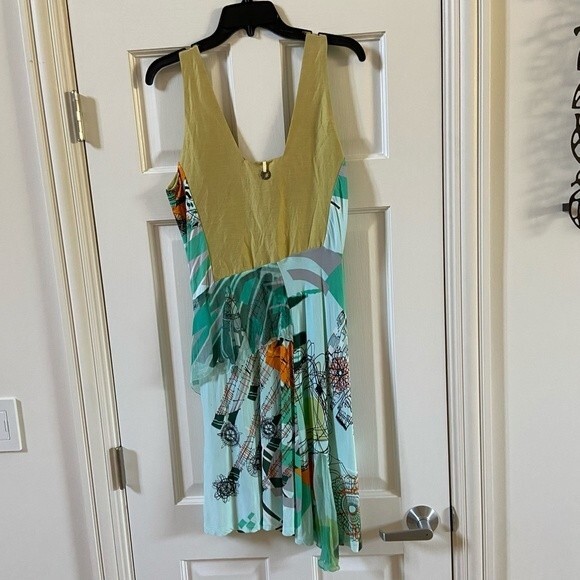 Save the Queen Asymmetrical Hem Abstract Print Sleeveless Dress XL - Picture 7 of 13